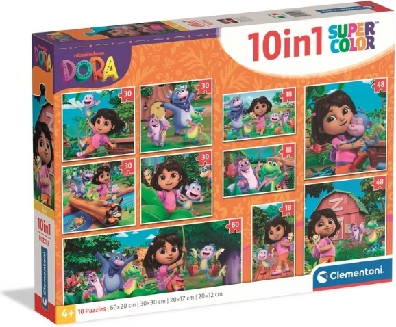 Clementoni SuperColor puzzle 10 v 1 Dora the Explorer