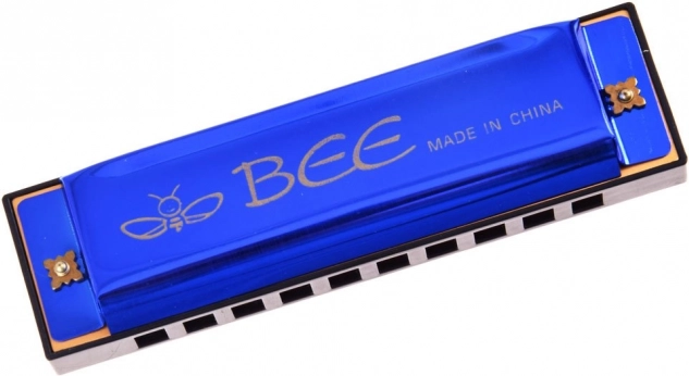 Detská kovová ústna harmonika Bee