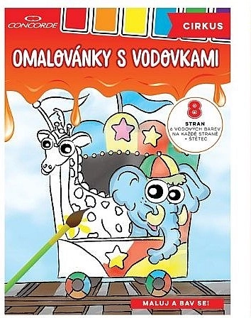 Omaľovánky s vodovkami CONCORDE Cirkus A4