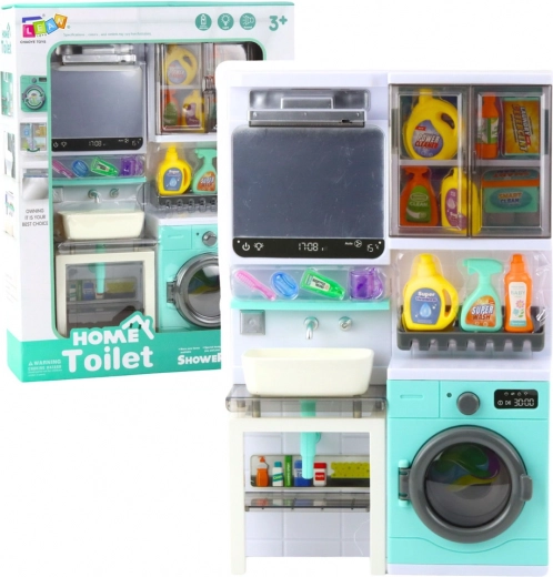 Detská kúpeľňa s práčkou, umývadlom a svetelnými a zvukovými efektmi