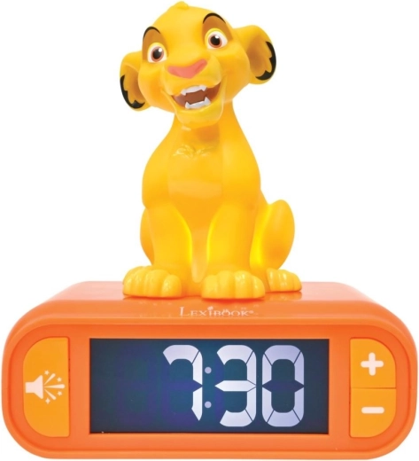 Lexibook budík Simba so svietiacou figúrkou