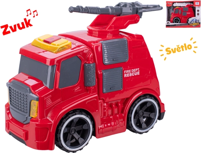 Hasičské auto so zotrvačníkom 19 cm so svetlami a zvukmi