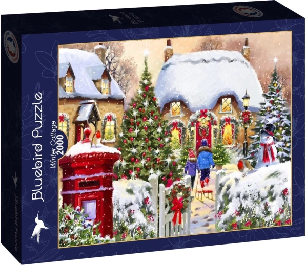 Puzzle Bluebird Zimná chata 2000 dielikov