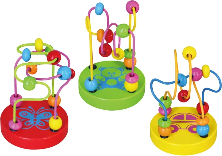 Babu drevený labyrint pre deti (6 variantov)