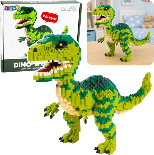 Stavebnica dinosaurus Velociraptor 3D figúrka 1457 dielikov