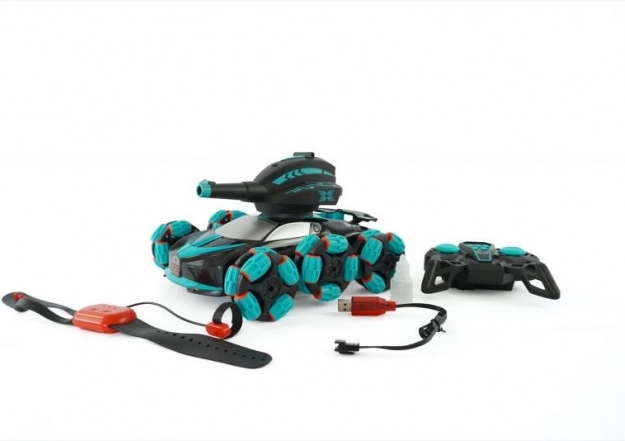 DRIVERO Závodné RC auto so sprejom a strelbou