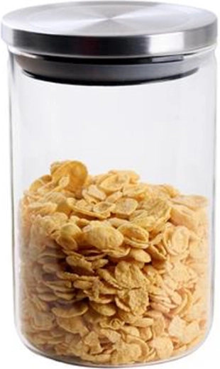 Sklenená dóza s nerezovým viečkom TORO 800 ml z borosilikátového skla