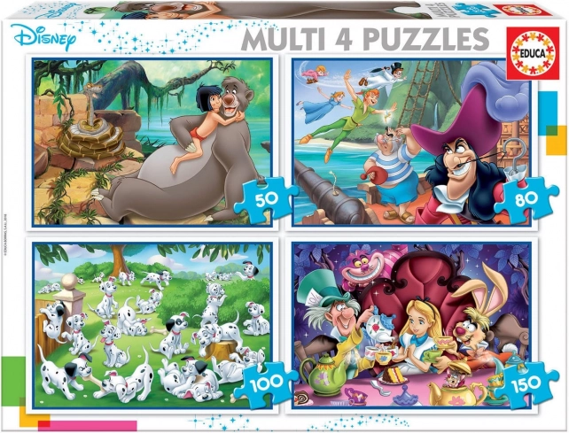Educa Puzzle Disney Rozprávky 4v1