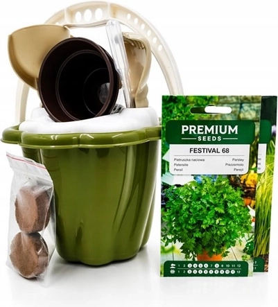 Záhradnícka sada na pestovanie pažítky a petržlenu