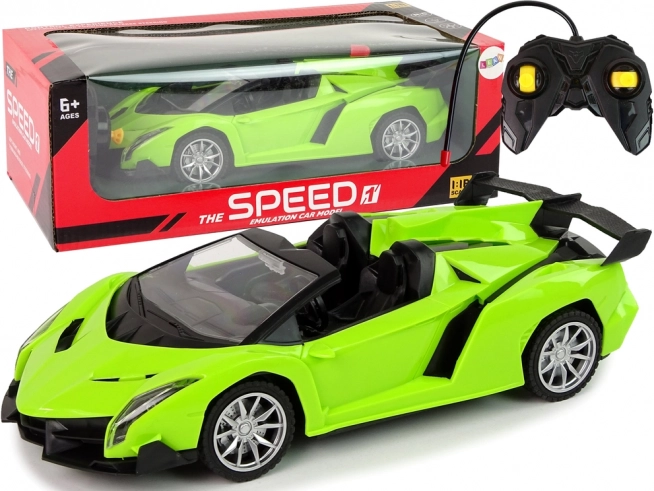 Diaľkovo ovládané športové auto R/C 1:18 zelené