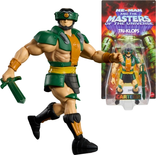Masters of the Universe Origins figúrka Tri‑Klops s helmou a mečom