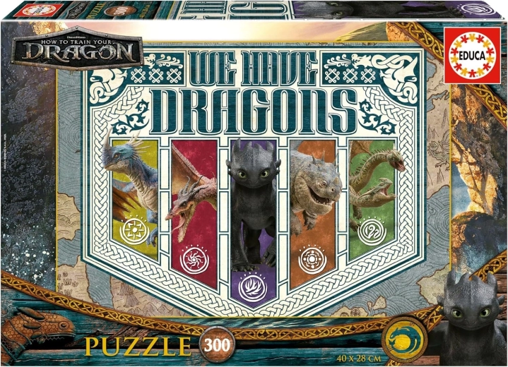 Educa puzzle Ako si vycvičiť draka 300 dielikov