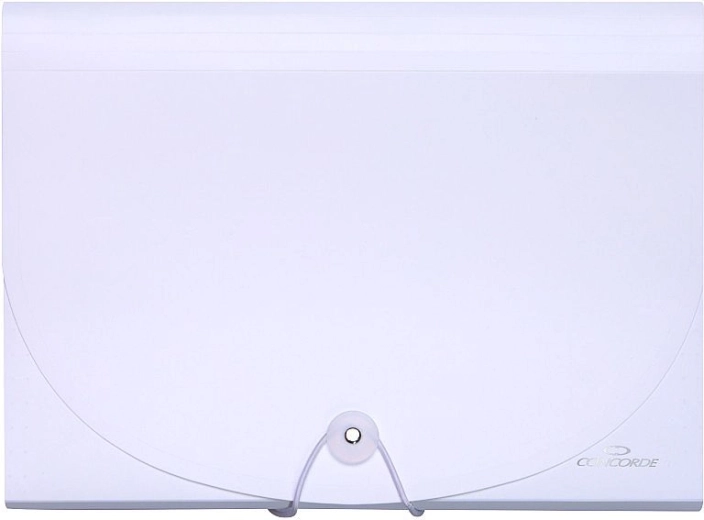 Dosky na dokumenty s gumičkou A4, 7 vreciek, biela