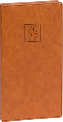 Notique vreckový diár Prestigio 2027 hnedý 9 × 15,5 cm