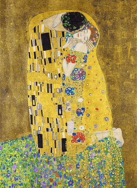 Drevené puzzle Gustav Klimt - Bozk 200 dielikov