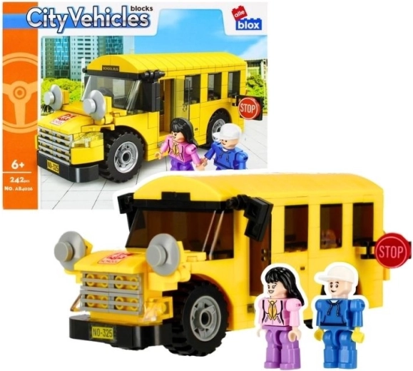 Alleblox City stavebnica školský autobus (242 dielikov) - 1 kus