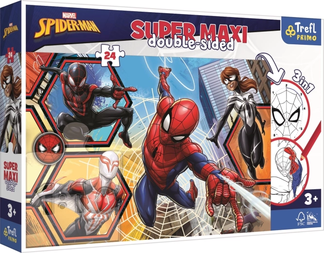 Obojstranné puzzle Spider-Man Super Maxi 24 dielov