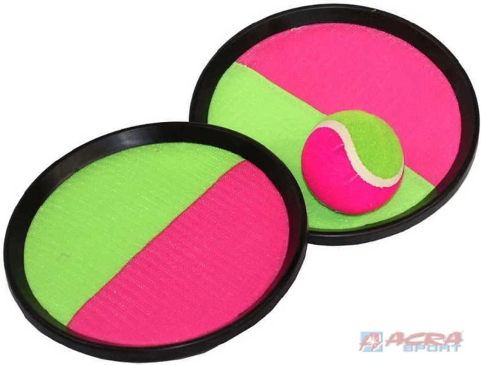 ACRA hra Catch ball s 2 terčmi a loptičkou na suchý zips