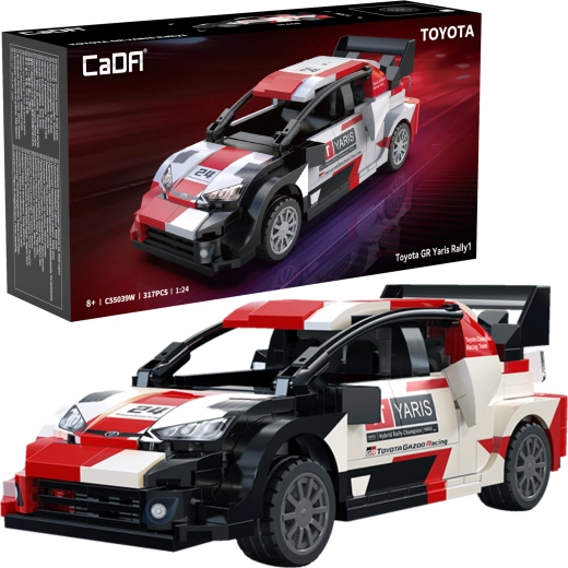 Stavebnica CaDA Toyota GR Yaris Rally1 – závodné auto 317 dielikov (1:24)