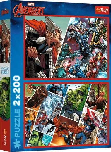 Puzzle 2×200 dielikov Avengers – Obrancovia sveta MARVEL