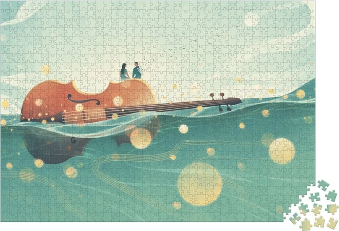 Janod Puzzle Plávajúce Husle 1000 Dielov