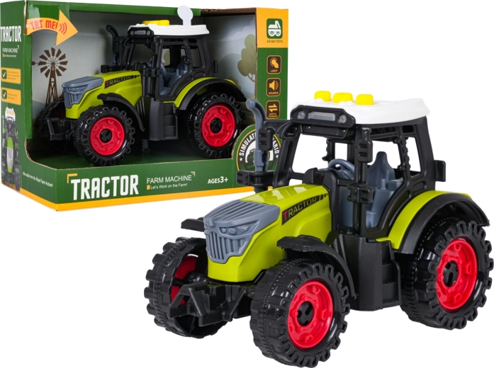 Interaktívny detský traktor so svetlami a zvukmi, svetlozelený - 1 kus