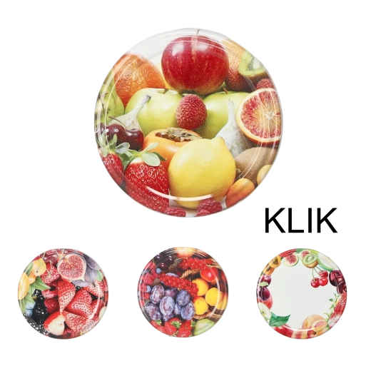 Kovové zaváracie viečko klik BerriesMix3 63 mm