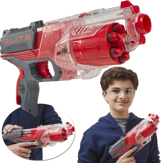 Nerf Elite Disruptor – červený blaster s dosahom až 27 m