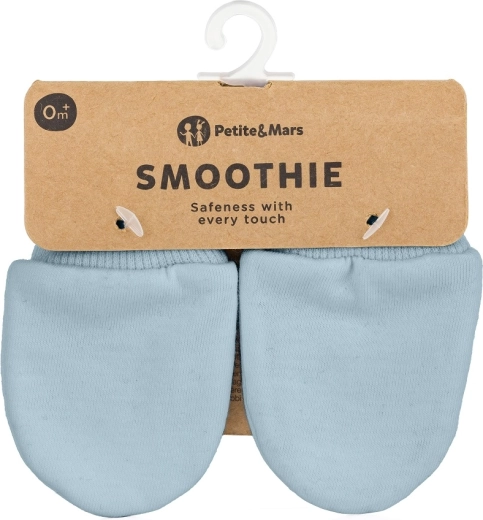Petite&Mars dojčenské rukavičky Smoothie Sky Blue