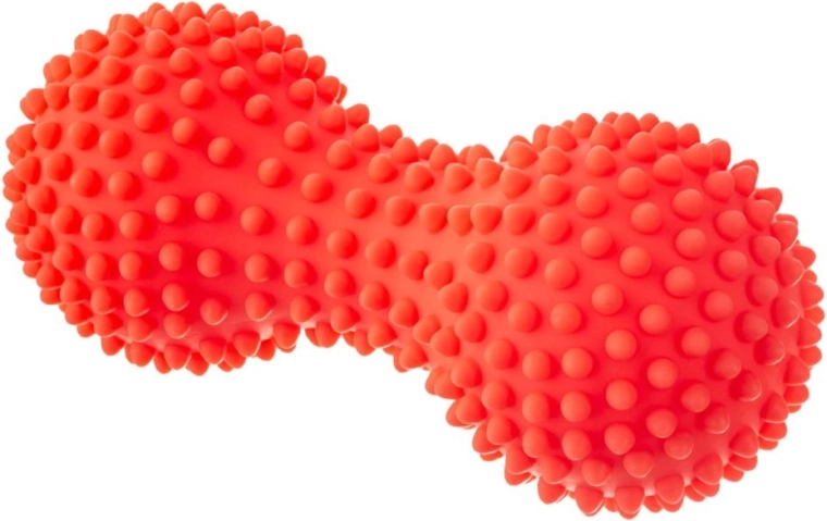 Masážny duoball s bodlinkami TULLO – červený