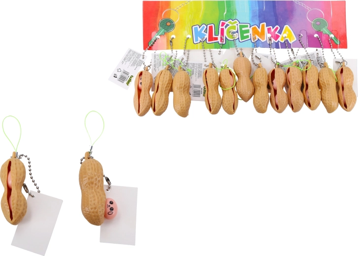 Prívesok na kľúče v tvare arašidu