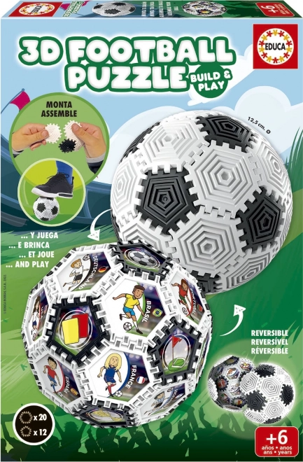 3D puzzle futbalová lopta 32 dielikov