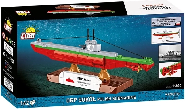 Cobi WWII ORP Sokół poľská ponorka 1:300