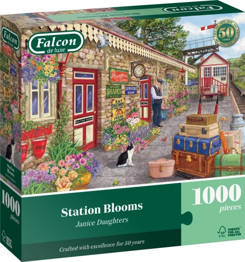 Falcon puzzle Kvety na železničnej stanici 1000 dielikov