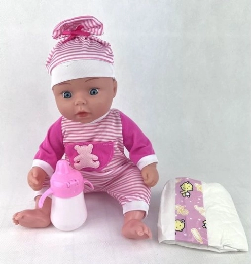 Interaktívna bábika 34 cm, pije a ciká