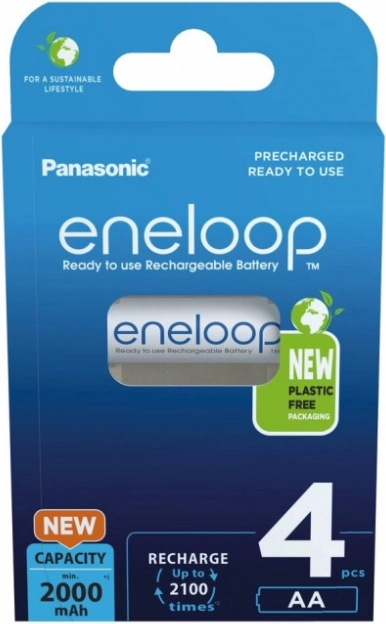 Eneloop nabíjateľné batérie AA 2000 mAh, 4 ks