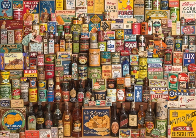 Puzzle Značky, ktoré vybudovali Britániu 1000 dielikov GIBSONS