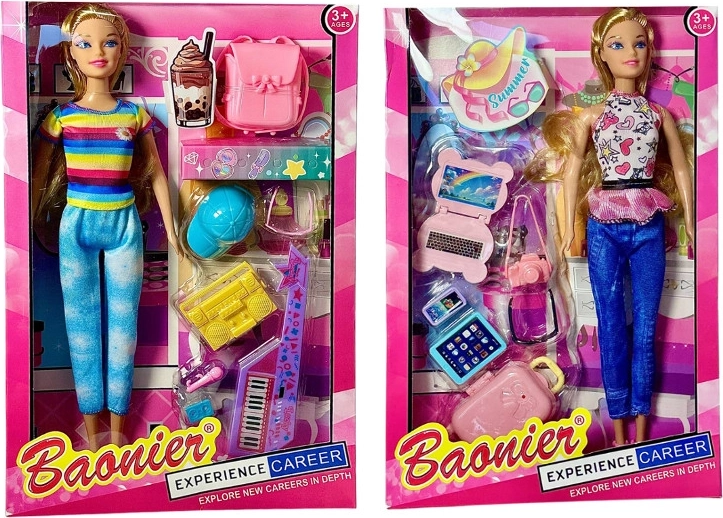Cestovateľská bábika s doplnkami
