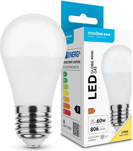 LED žiarovka Modee Globe Mini G45 8,5 W E27 806 lm teplá biela
