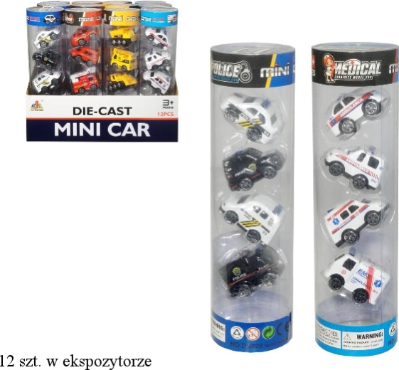 Mini autíčka v tube (stavebné alebo záchranárske) - 1 kus