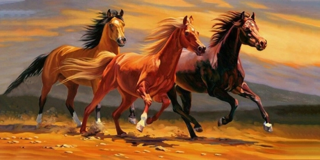 Diamantová mozaika – tri kone