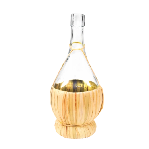 Sklenená butelka Fiasco 1 l so slamenným opletom