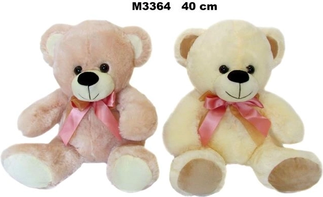 Plyšový medvedík s mašľou 40 cm – 1 kus