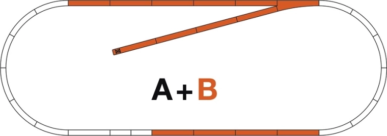 Roco Line sada koľají B s podložím – rovný úsek H0