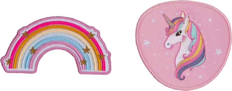 Vymeniteľné odznaky BAAGL Baaglies Rainbow Unicorn, 2 ks