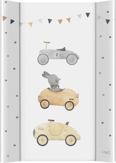 Ceba Baby mäkká profilovaná prebaľovacia podložka na komodu 50 × 70 cm basic bunny driver