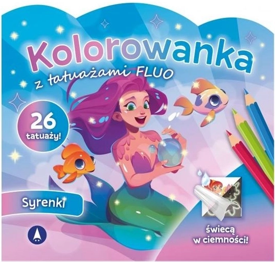 Omaľovánky s fluo tetovaním – morské víly