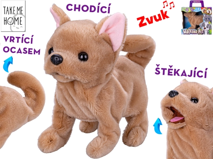 Interaktívny plyšový psík 21 cm Take Me Home
