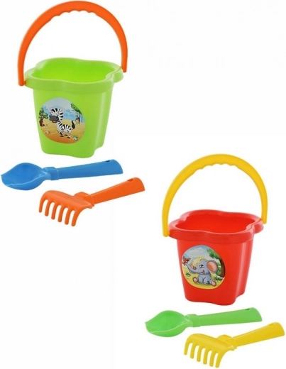 Súprava na piesok s vedierkom, lopatkou a hrabličkami