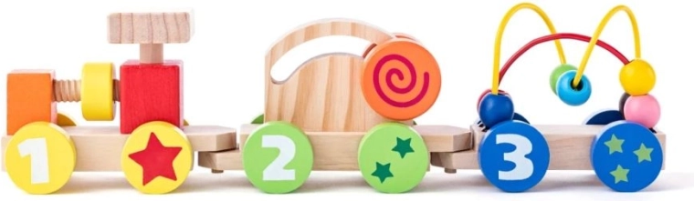 Skladací drevený vláčik so skrutkou WOODY